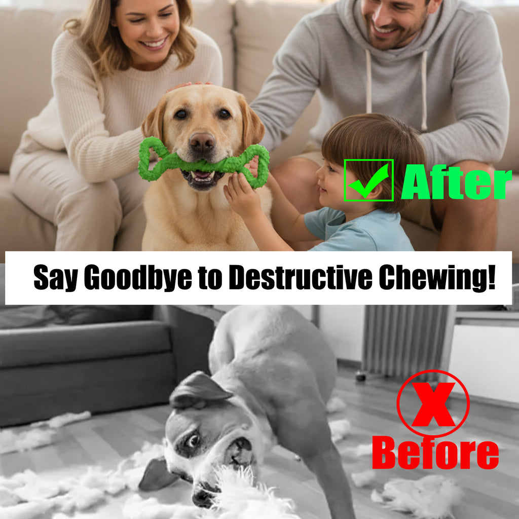 Dog Chew Toys for Aggressive Chewers, Likaty Indestructible Dog Toy Puppy Chew Teething Toys for Large Medium Small Dogs, Green