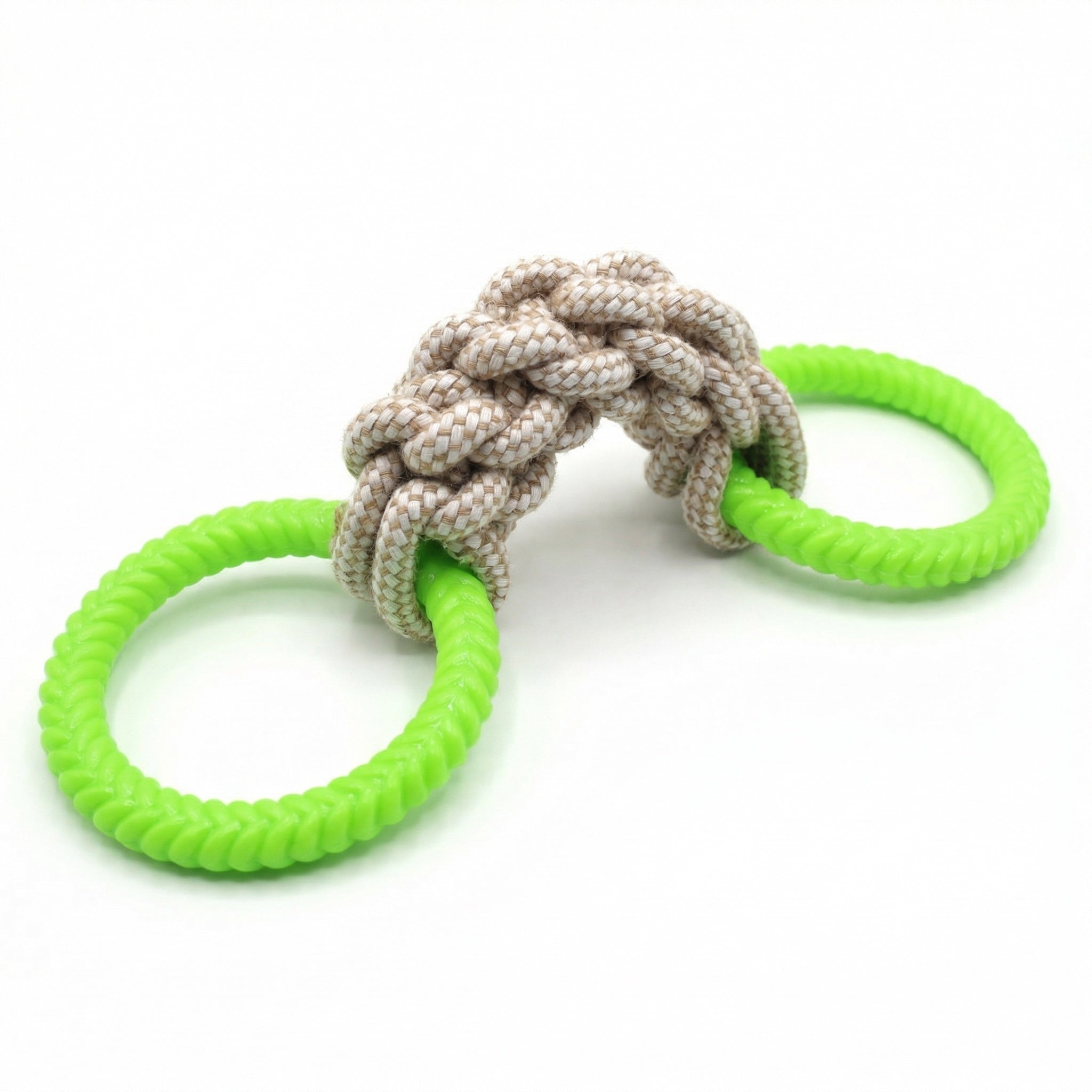 Likaty Dog Chew Toys for Aggressive Chewers, Indestructible Rope Dog Toy Puppy Chew Teething Toys for Large Medium Small Dogs, Yellow