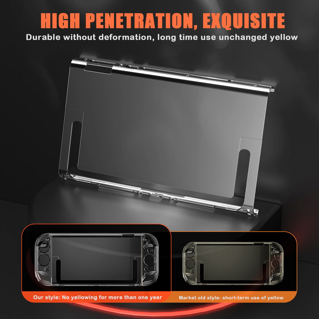 Transparent Case for Nintendo Switch 2 Case, Clear Shockproof TPU Protective Switch2 Controller Skin for SW2 Protector Cover Accessories