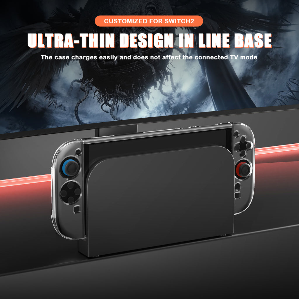 Transparent Case for Nintendo Switch 2 Case, Clear Shockproof TPU Protective Switch2 Controller Skin for SW2 Protector Cover Accessories