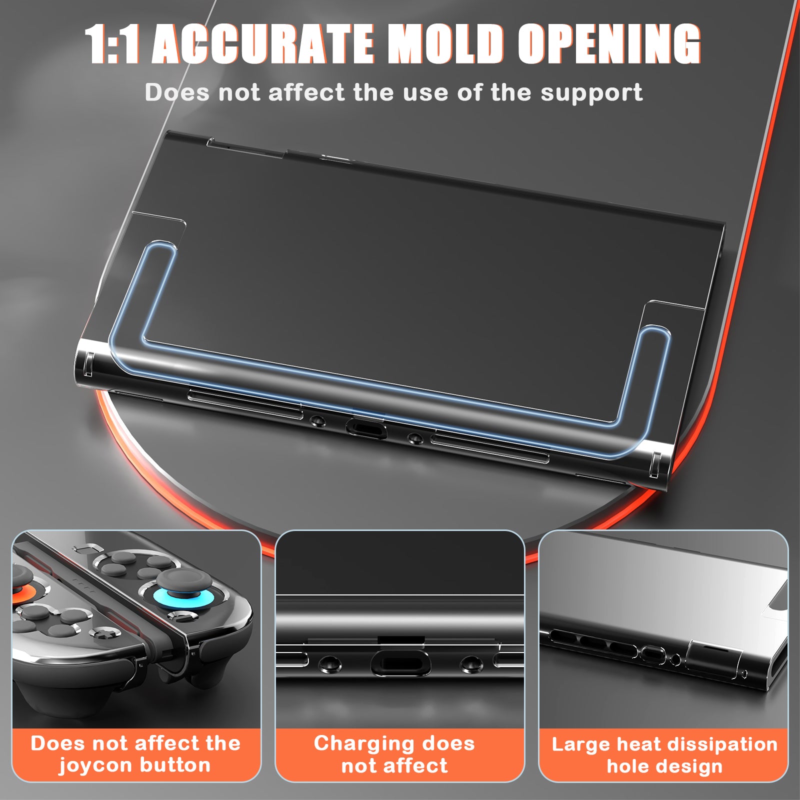 Transparent Case for Nintendo Switch 2 Case, Clear Shockproof TPU Protective Switch2 Controller Skin for SW2 Protector Cover Accessories