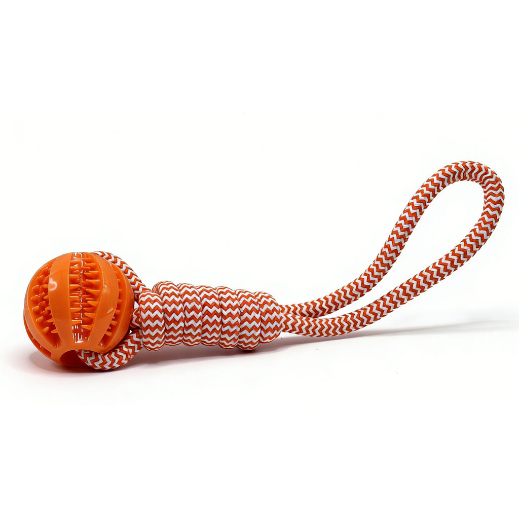Likaty Dog Chew Toys for Aggressive Chewers, Indestructible Rope Dog Toy Puppy Chew Teething Toys for Large Medium Small Dogs, Orange