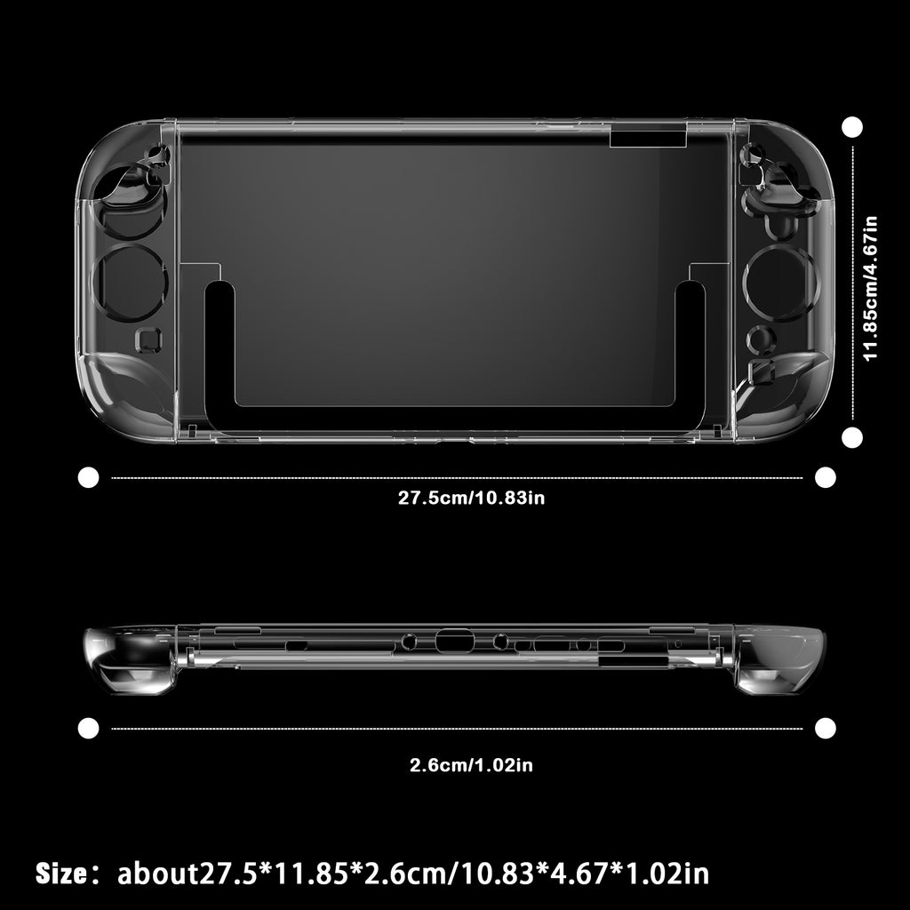 Transparent Case for Nintendo Switch 2 Case, Clear Shockproof TPU Protective Switch2 Controller Skin for SW2 Protector Cover Accessories