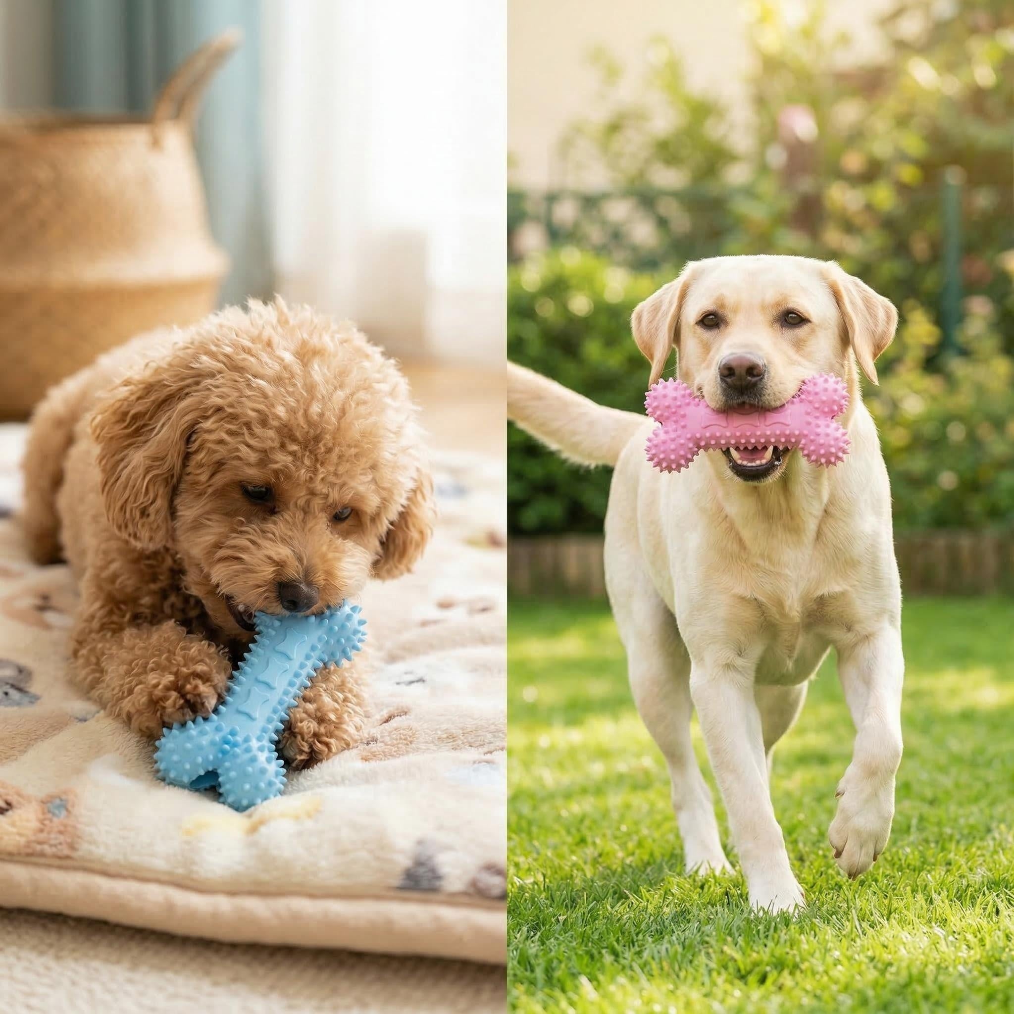Dog Chew Toys for Aggressive Chewers, Likaty Indestructible Dog Toy Puppy Chew Teething Toys for Large Medium Small Dogs, 3PCS