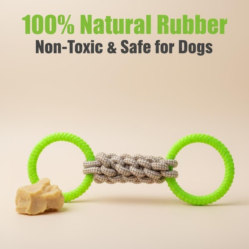 Likaty Dog Chew Toys for Aggressive Chewers, Indestructible Rope Dog Toy Puppy Chew Teething Toys for Large Medium Small Dogs, Yellow