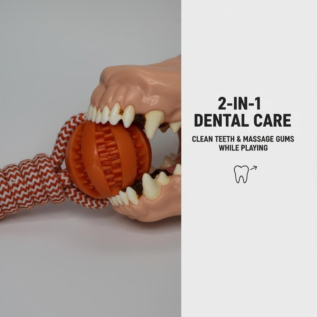 Likaty Dog Chew Toys for Aggressive Chewers, Indestructible Rope Dog Toy Puppy Chew Teething Toys for Large Medium Small Dogs, Orange