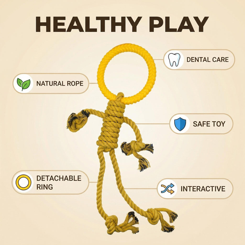 Likaty Dog Chew Toys for Aggressive Chewers, Indestructible Rope Dog Toy Puppy Chew Teething Toys for Large Medium Small Dogs, Green