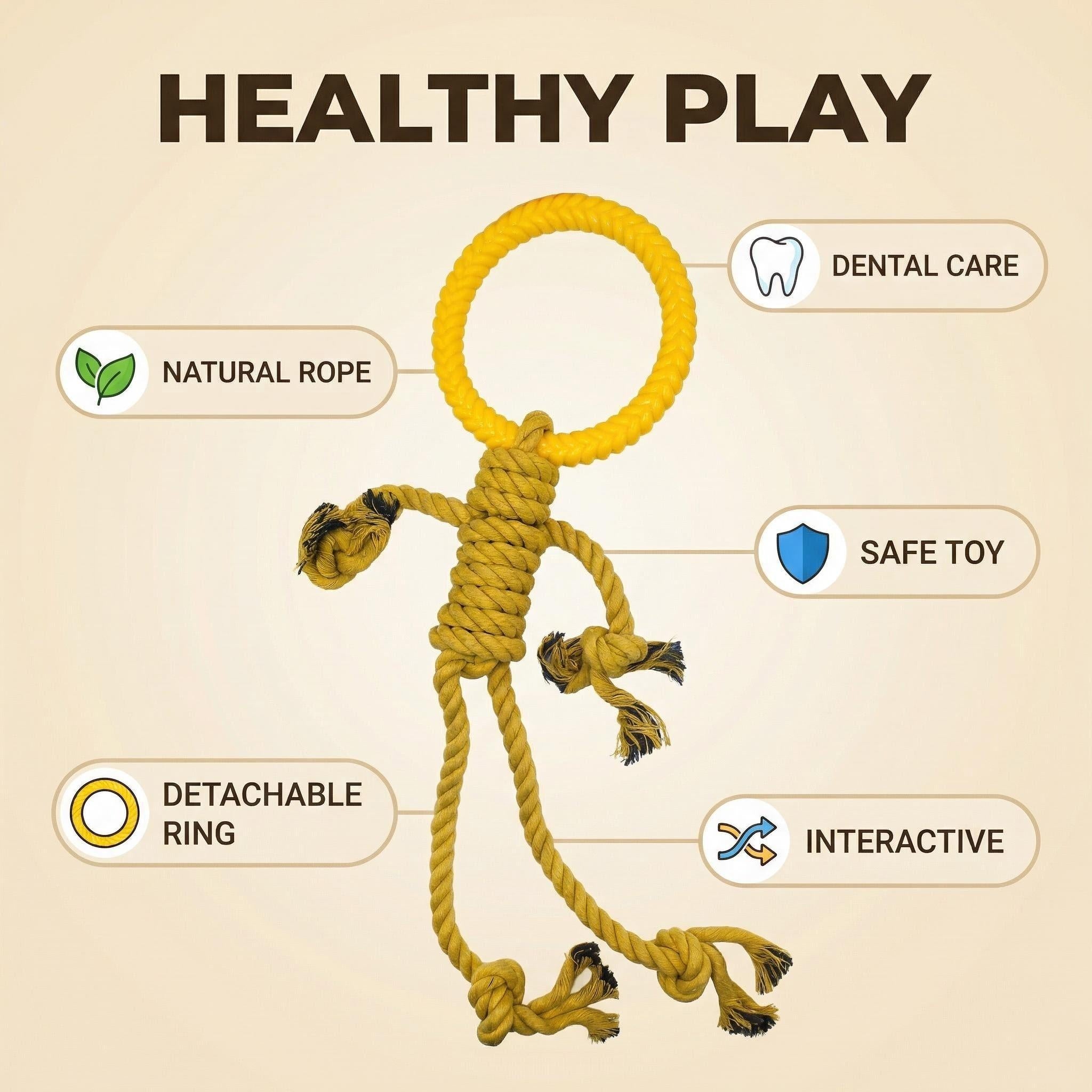 Likaty Dog Chew Toys for Aggressive Chewers, Indestructible Rope Dog Toy Puppy Chew Teething Toys for Large Medium Small Dogs, Green