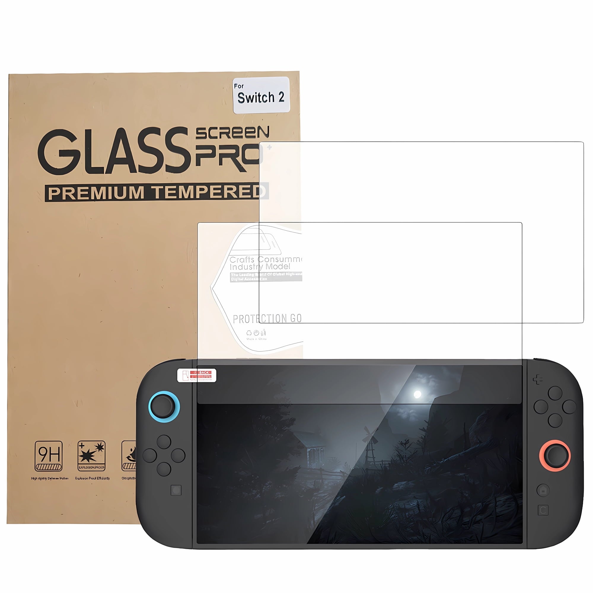 Screen Protector Tempered Glass for Nintendo Switch 2, Transparent Clear Screen Protector for Nintendo Switch 2 Accessories - 2 Packs