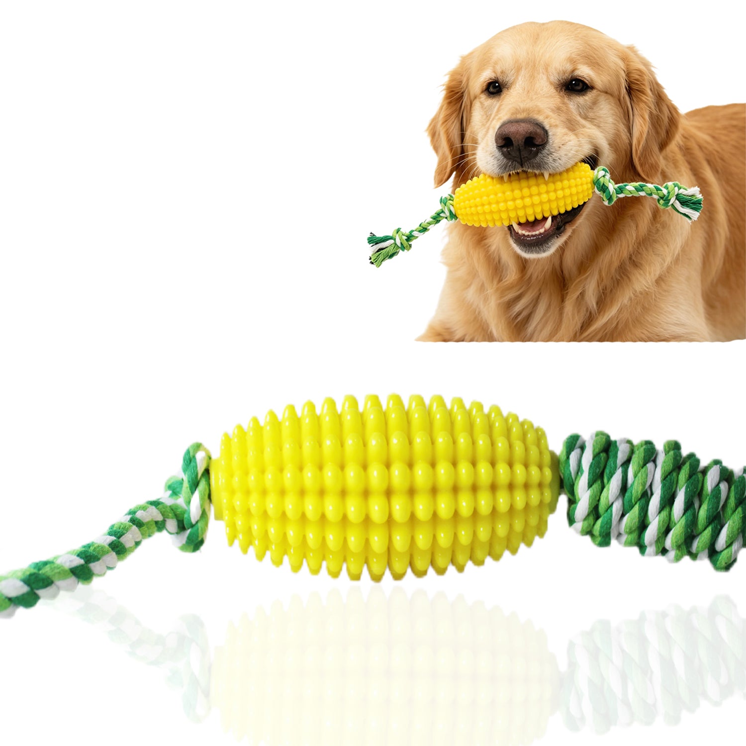 Dog Chew Toys for Aggressive Chewers, Likaty Indestructible Rope Dog Toy Puppy Chew Teething Toys for Large Medium Small Dogs - Yellow