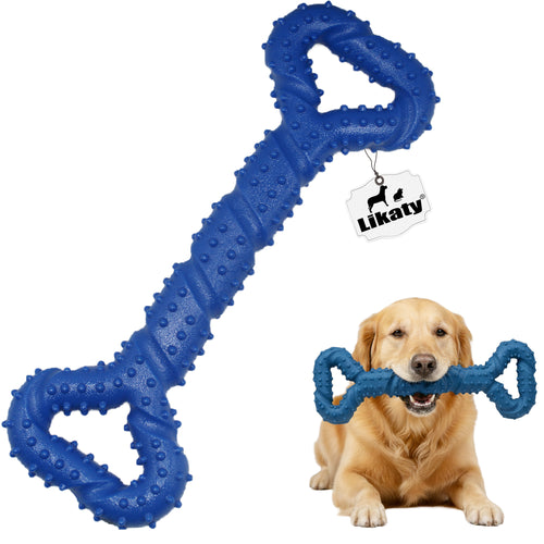 Dog Chew Toys for Aggressive Chewers, Likaty Indestructible Dog Toy Puppy Chew Teething Toys for Large Medium Small Dogs, Green