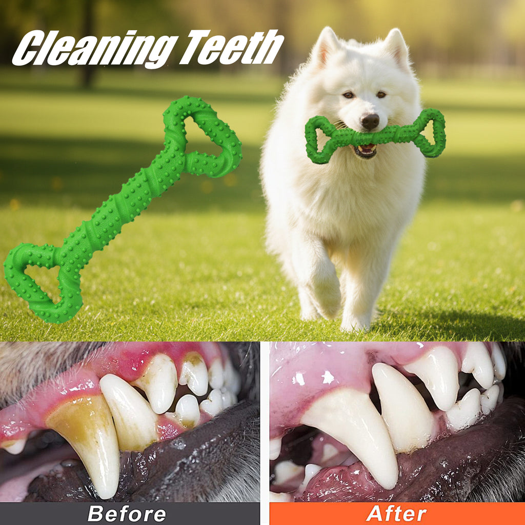 Dog Chew Toys for Aggressive Chewers, Likaty Indestructible Dog Toy Puppy Chew Teething Toys for Large Medium Small Dogs, Green