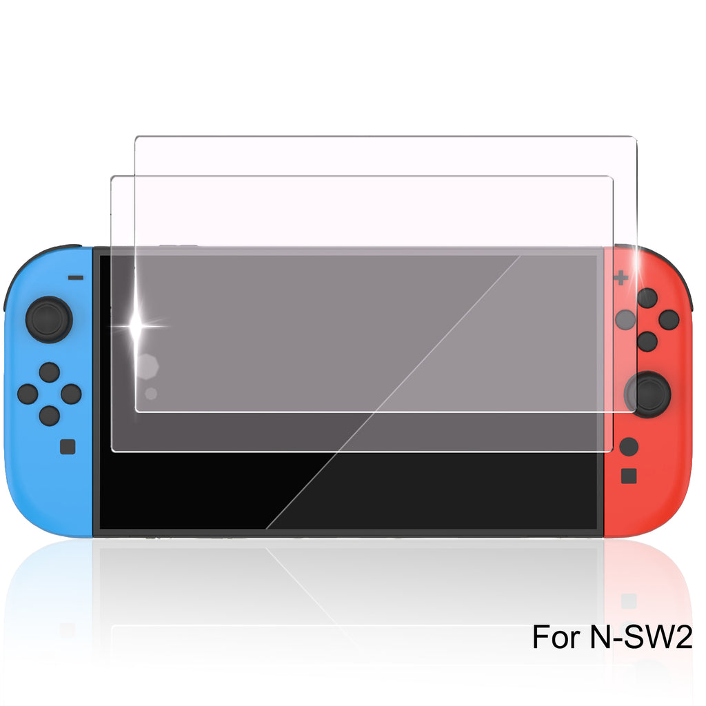 Screen Protector Tempered Glass for Nintendo Switch 2, Transparent Clear Screen Protector for Nintendo Switch 2 Accessories - 2 Packs