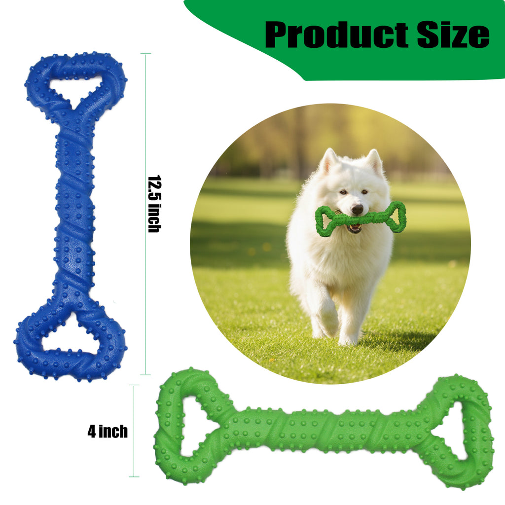 Dog Chew Toys for Aggressive Chewers, Likaty Indestructible Dog Toy Puppy Chew Teething Toys for Large Medium Small Dogs, Green